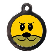 PS Pet Tags - Grumpy Doggie Face Dog ID Tag