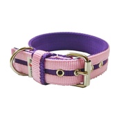 El Perro - Candy Strip Collar - Purple & Baby Pink