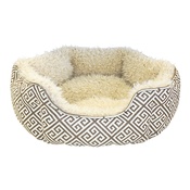 Happy Pet - Kempton Oval Bed - Grey & Cream