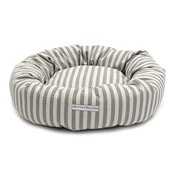 Mutts & Hounds - Flint Stripe Brushed Cotton Donut Dog Bed
