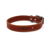 The Leather Dog Co - Tan Brown Leather Dog Collar