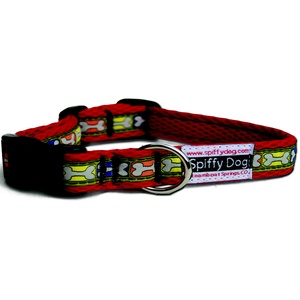 Red Bone Print Collar