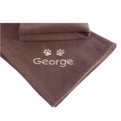 My Posh Paws - Large Personalised Pet Blanket - Milk Chocolate