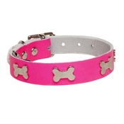 Creature Clothes - Galaxy Dog Collar - Pink, Nickel Bones