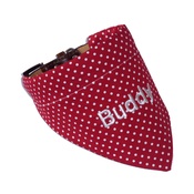 My Posh Paws - Personalised Dog Bandana – Red & White Polka Dot