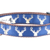 Pet Pooch Boutique - Country Stag On Navy Blue Collar