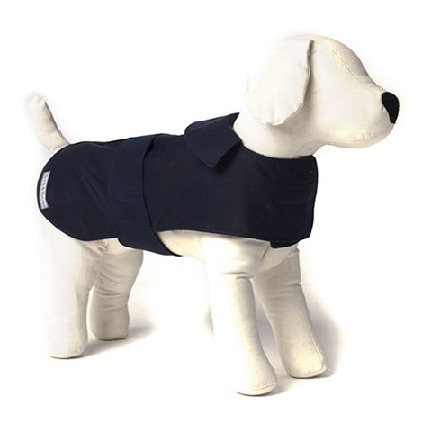Navy Waxed Waterproof Dog Coat | PetsPyjamas
