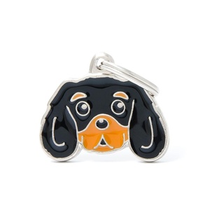 Cavalier King Charles Spaniel Engraved ID Tag – Black