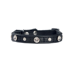 Comete Leather Cat Collar – Black