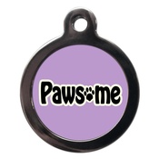 PS Pet Tags - Lilac Pawsome Dog ID Tag