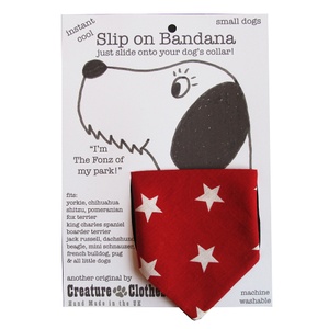 Slip-on-Bandana Red Star Print