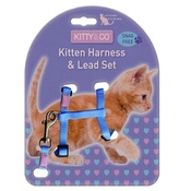 Hem & Boo - Snag-Free Kitten Harness & Lead Set - Blue