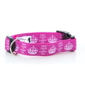 Pet Pooch Boutique - Keep Calm Dog Collar 1" Width