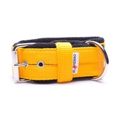 El Perro - 4cm Width Fleece Comfort Dog Collar – Yellow