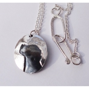 Silver Jack Russell Cameo Necklace