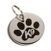 K9 - K9 Black Paw Dog ID Tag
