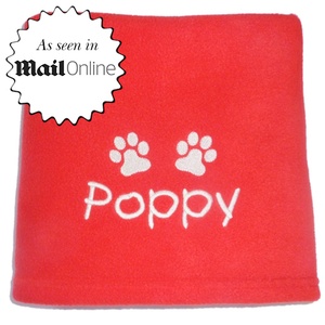 Personalised Santa Paws Pet Blanket