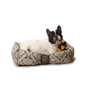 Chien Parisien Dog Bed – Slate Grey & Gold