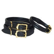 Pear Tannery - Strong & Soft Padded Leather Dog Collar - Black