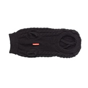 House of Paws - Cable Knit Polo Neck Dog Jumper – Black