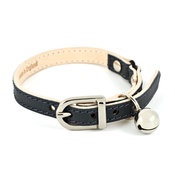 Linny - Slate Leather Cat Collar