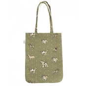 Mutts & Hounds - Dogs Linen Tote Bag - Green