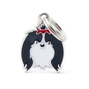 Shih Tzu Engraved ID Tag – Black & White