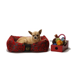 Attraction Dog Bed - Ruby Red Chenille