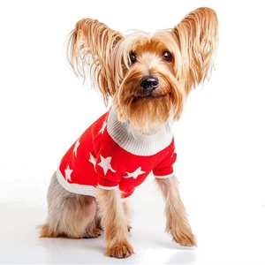 Stella Star Print Cashmere Dog Sweater - Red