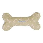 Mutts & Hounds - Sage Bone Linen Squeaky Bone Toy