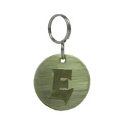 The Pet Jeweller - Alphabet Dog ID Tag - Plain brass on plain brass