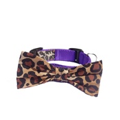 Pet Pooch Boutique - Leopard Dog Bow Collar 1" Width