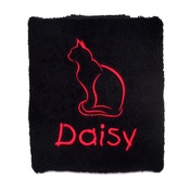 My Posh Paws - Personalised Cat Towel – Black