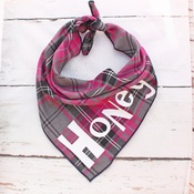 Pet Pooch Boutique - Personalised Pink Tartan Dog Bandana
