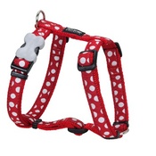 Red Dingo - Dog Harness - White Spots on Red
