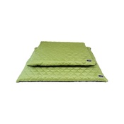 Hem & Boo - Quilted Flat Dog Bed - Black & Green