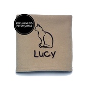 My Posh Paws - Personalised Cat Blanket - Biscuit