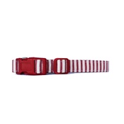 Arton & Co - Red & Cream Stripe Dog Collar
