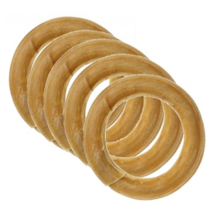 Hide Pressed Rings Dog Treat x 5