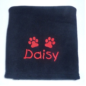Personalised Fleece Blanket - Black