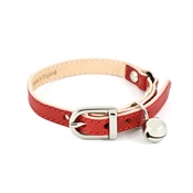 Linny - Red Leather Cat Collar