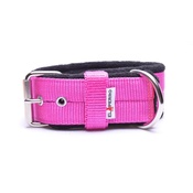 El Perro - 4cm Width Fleece Comfort Dog Collar – Fuchsia Pink