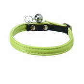 Bobby - Large Escapade Leather Cat Collar – Lime