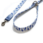Hiro + Wolf - Blue Geo Cafe Dog Lead