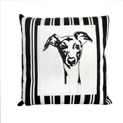 Tomato Catshop - Whippet Butcher Stripe Panel Cushion