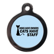 PS Pet Tags - Cats Have Staff Cat Tag - Blue