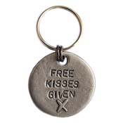 Mutts & Hounds - Free Kisses Given Slogan Dog ID Tag