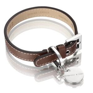 Saffiano Collar – Chocolate Brown