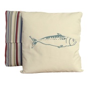 Tomato Catshop - Mackerel Teal Stripe Cushion