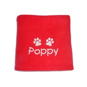 My Posh Paws - Personalised Santa Paws Blanket – Red
